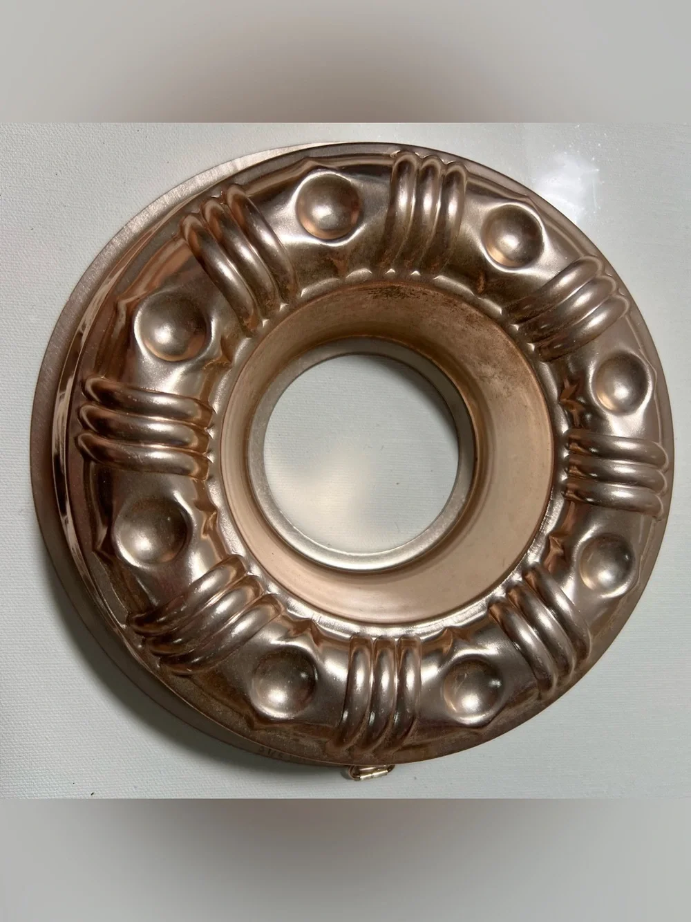 VTG Decorative Copper Jello Mold Ring Pan
